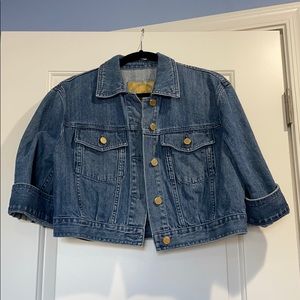 Michael KORS Cropped Denim Bell Sleeved Jacket L